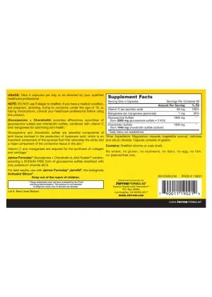 Jarrow Formulas Glucosamine + Chondroitin -- joint health, glucosamine supplement - Back