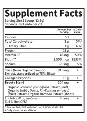Grass Fed Collagen Beauty Cranberry Pomegranate — collagen, beauty - Back