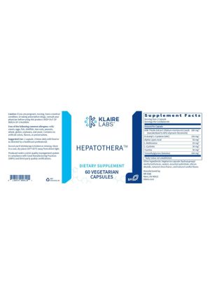 Klaire Labs Hepatothera™ — Liver Support, Antioxidants - Back