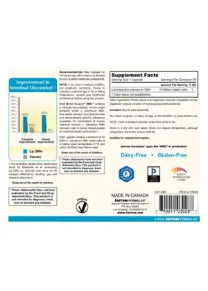 Jarrow Formulas Ideal Bowel Support -- probiotics, digestive health - Back