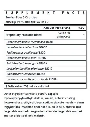 Jarrow Formulas Jarro-Dophilus EPS -- probiotics, gut health - Back
