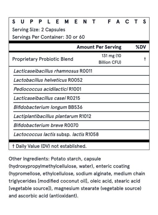 Jarrow Formulas Jarro-Dophilus EPS -- probiotics, gut health - Back