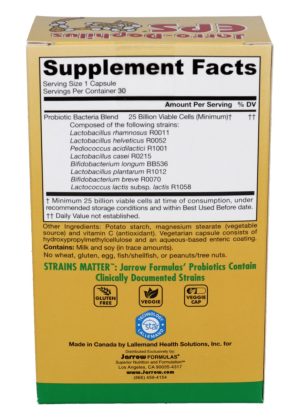 Jarrow Formulas Jarro-Dophilus EPS 25 billion -- probiotic supplement, intestinal health - Back