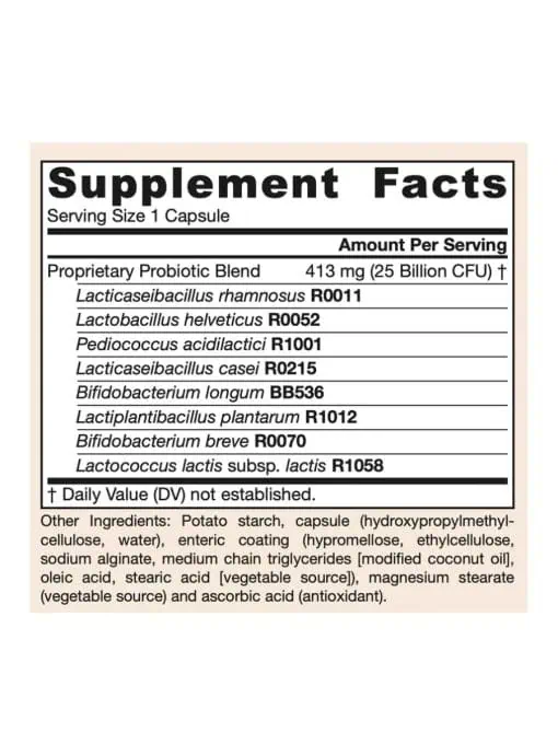 Jarrow Formulas Jarro-Dophilus EPS 25 Billion CFU -- probiotics, gut health - Back
