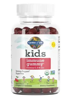 Garden of Life kids immune gummy — vitamins C, D & zinc, immune support