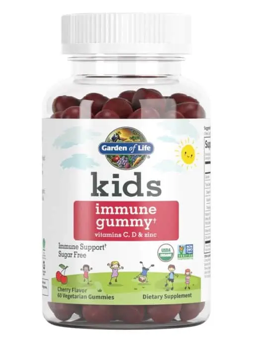 Garden of Life kids immune gummy — vitamins C, D & zinc, immune support