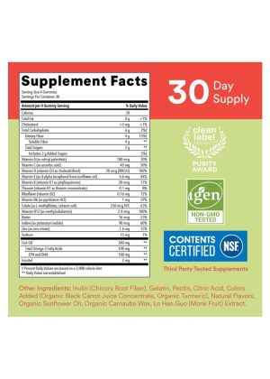 SmartyPants Vitamins Kids Multi & Fiber -- kids vitamins, dietary fiber - Back
