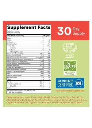 SmartyPants Vitamins Kids Multi & Fiber -- kids vitamins, dietary fiber - Back