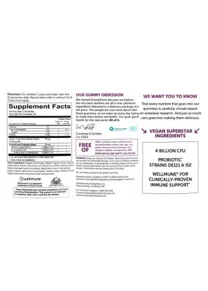 SmartyPants Kids Probiotic Complete Grape -- kids probiotic, digestive health - Back