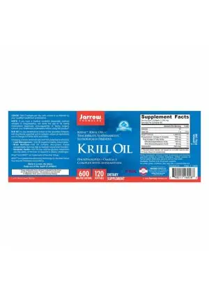 Jarrow Formulas Krill Oil -- omega-3 supplement, brain health - Back