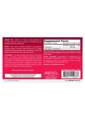Jarrow Formulas L-Glutamine -- amino acid, muscle support - Back