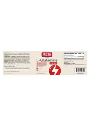 Jarrow Formulas L-Glutamine Powder -- amino acid supplement, muscle support - Back