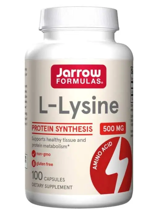 Jarrow Formulas L-Lysine 500mg -- amino acid, protein metabolism