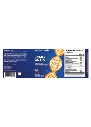 Biomatrix Leaky Gut-X -- leaky gut relief, intestinal barrier repair - Back