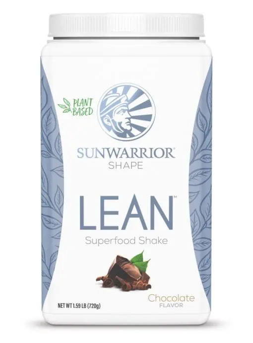 Sunwarrior Lean Superfood Shake Chocolate -- plant-based protein, weight management