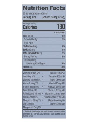 Sunwarrior Lean Superfood Shake Chocolate -- plant-based protein, weight management - Back