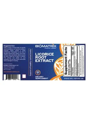 Biomatrix Licorice Root Extract -- licorice root, glycyrrhizin - Back