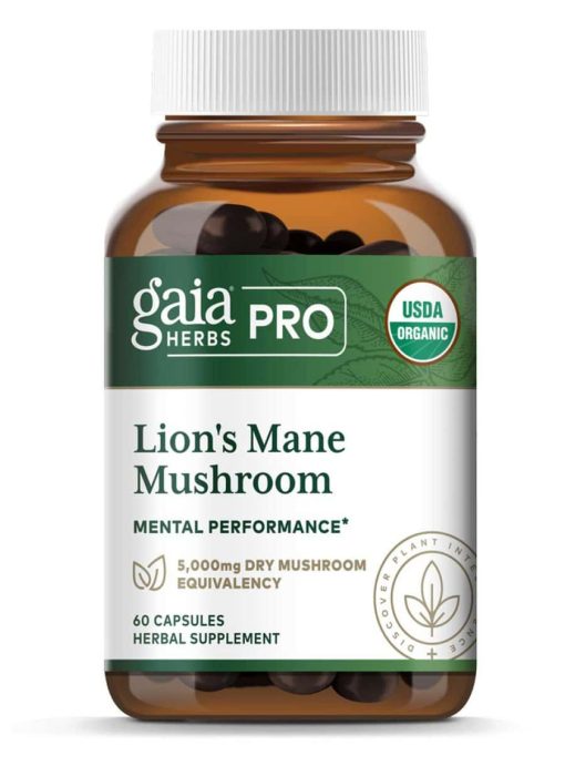 Gaia Herbs Lion's Mane Mushroom — Mental Performance, Organic Mushrooms