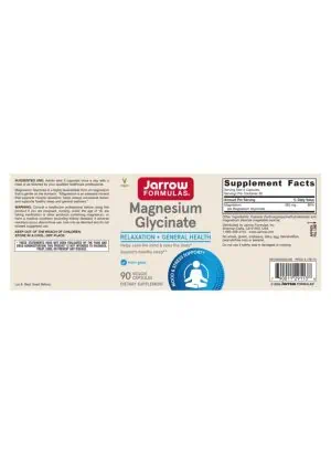 Jarrow Formulas Magnesium Glycinate -- magnesium supplement, relaxation support - Back