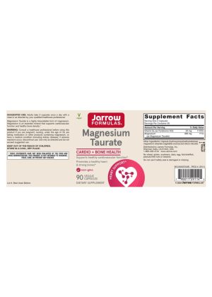 Jarrow Formulas Magnesium Taurate -- magnesium supplement, cardiovascular support - Back