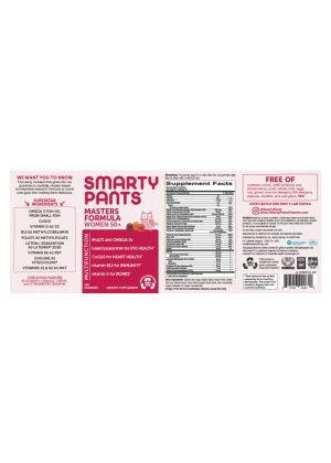 SmartyPants Vitamins Masters Complete Women 50+ -- multivitamin for women, gummies for eye health - Back