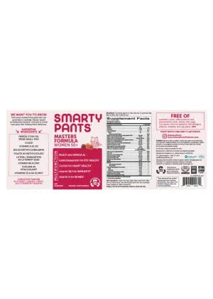 SmartyPants Vitamins Masters Complete Women 50+ -- multivitamin for women, gummies for eye health - Back