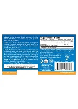 Jarrow Formulas Mastic Gum -- digestive health, stomach support - Back