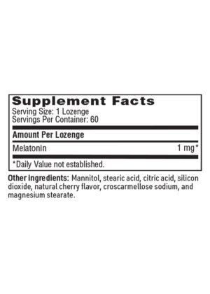 SFI Health Melatonin — Sleep Support, Natural Cherry Flavor - Back