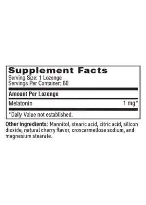 SFI Health Melatonin — Sleep Support, Natural Cherry Flavor - Back