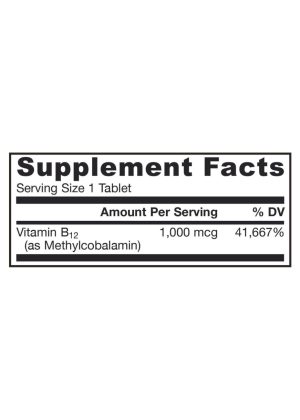 Jarrow Formulas Methyl B-12 1000mcg Lemon -- vitamin B12, energy production - Back