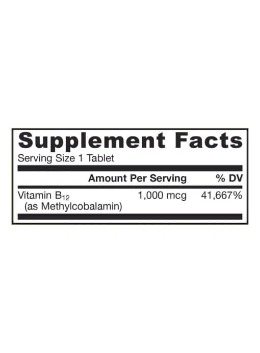 Jarrow Formulas Methyl B-12 1000mcg Lemon -- vitamin B12, energy production - Back