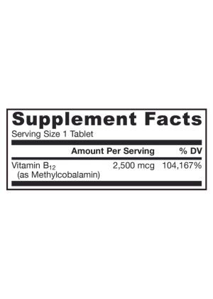 Jarrow Formulas Methyl B-12 2,500mcg Tropical -- vitamin B12, energy production - Back