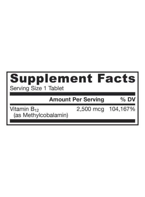 Jarrow Formulas Methyl B-12 2,500mcg Tropical -- vitamin B12, energy production - Back