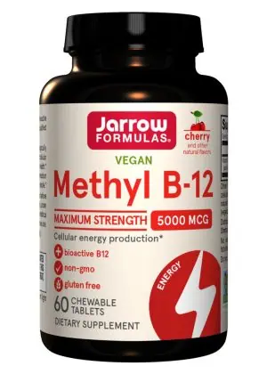 Jarrow Formulas Methyl B-12 5000mcg Cherry -- vitamin B12, energy support