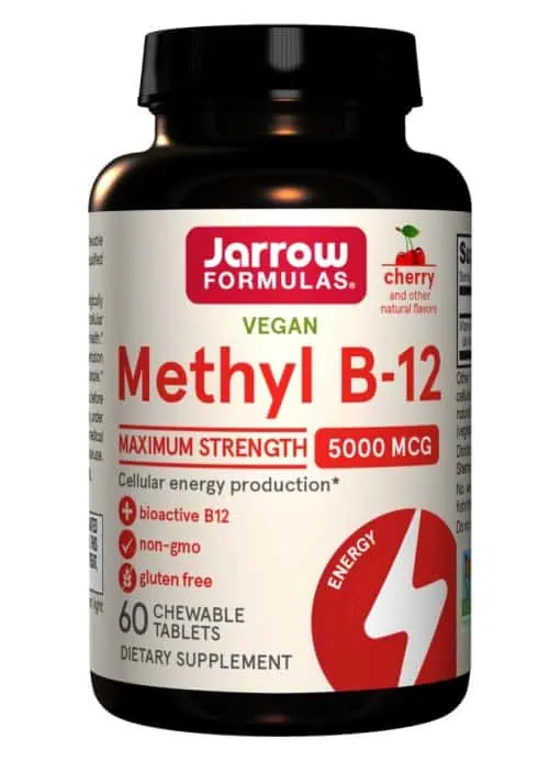Jarrow Formulas Methyl B-12 5000mcg Cherry -- vitamin B12, energy support