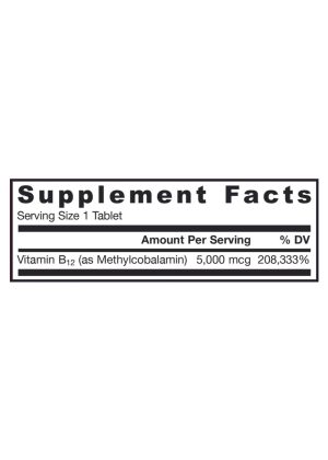 Jarrow Formulas Methyl B-12 5000mcg Cherry -- vitamin B12, energy support - Back