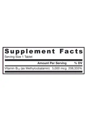 Jarrow Formulas Methyl B-12 5000mcg Cherry -- vitamin B12, energy support - Back