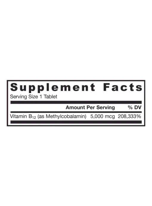 Jarrow Formulas Methyl B-12 5000mcg Cherry -- vitamin B12, energy support - Back