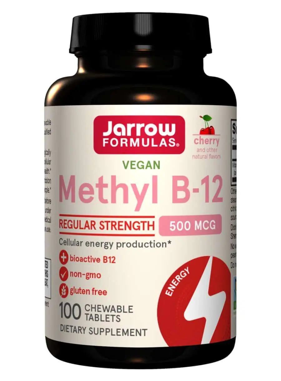 Jarrow Formulas Methyl B-12 500mcg Cherry -- energy production, brain function