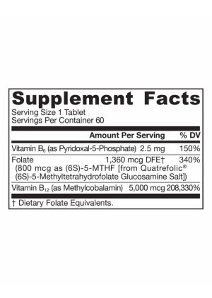Jarrow Formulas Methyl B-12 & Methyl Folate Cherry -- methyl b12, methyl folate - Back