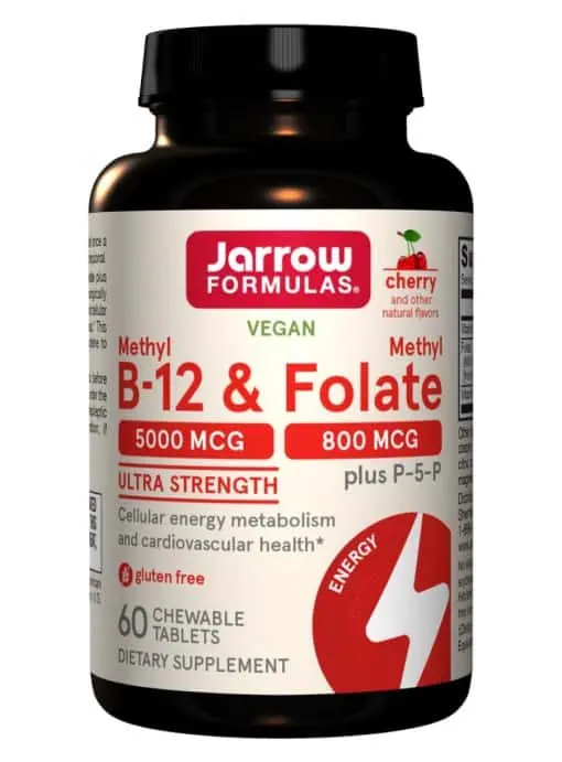 Jarrow Formulas Methyl B-12 & Methyl Folate Cherry -- methyl b12, methyl folate