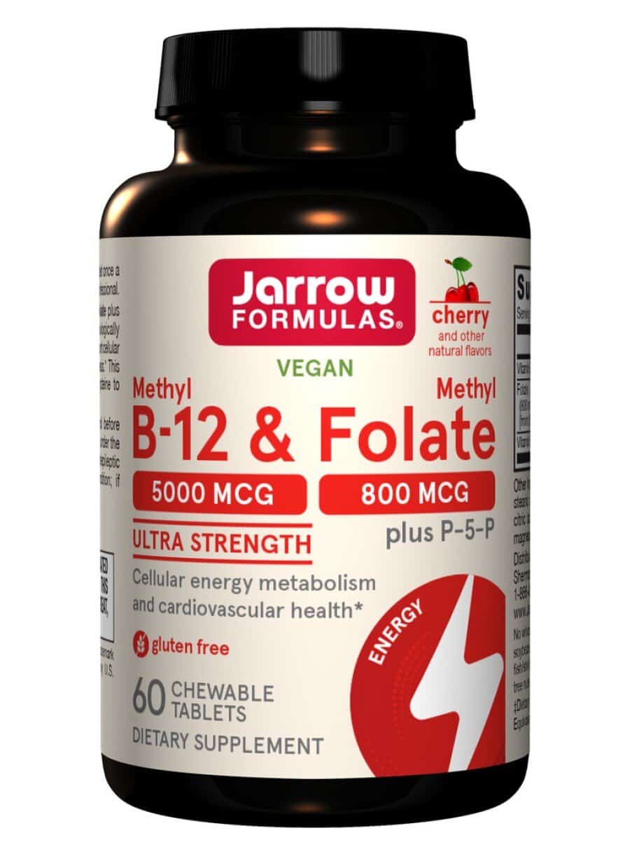 Jarrow Formulas Methyl B-12 & Methyl Folate Cherry -- methyl b12, methyl folate