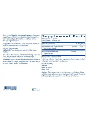 Klaire Labs MSM 750 — Methylsulfonylmethane, Joint Support - Back