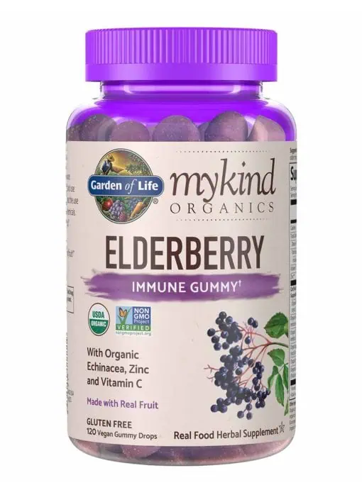 Garden of Life Elderberry Gummies — immune support, organic elderberry, vitamin C