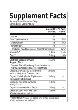 Garden of Life Elderberry Gummies — immune support, organic elderberry, vitamin C