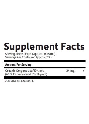 Garden of Life Organics Oil of Oregano — Organic Oregano Extract, Seasonal Support - Back
