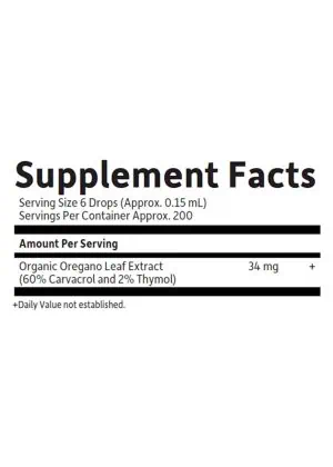 Garden of Life Organics Oil of Oregano — Organic Oregano Extract, Seasonal Support - Back