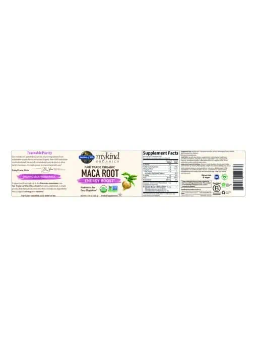 Garden of Life myKind Organics Maca Root Powder -- energy boost, organic maca - Back