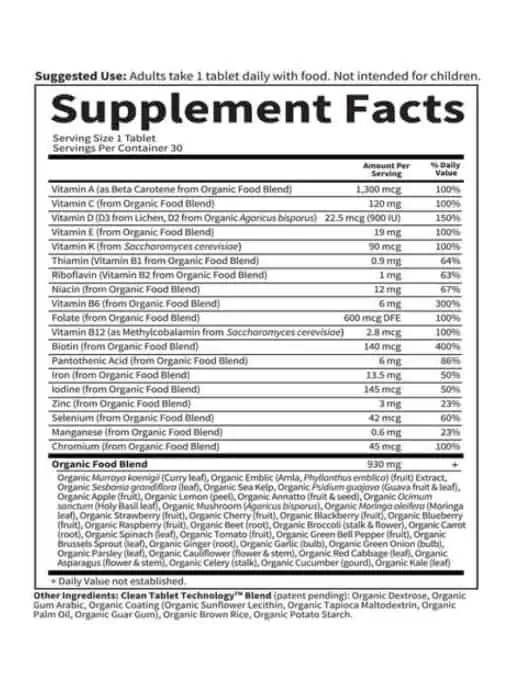 mykind Organics Prenatal Multi — Organic Multivitamin, Whole Food Supplement - Back