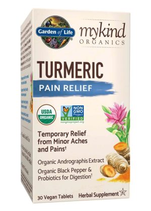 Garden of Life Turmeric Pain Relief — Organic Turmeric, Andrographis Extract